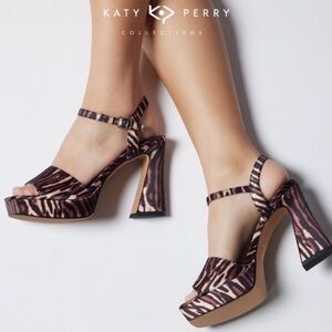 Katy Perry Collections Animal Print Heels - Black and Brown